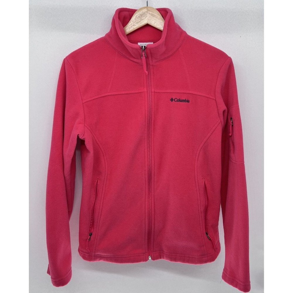 Columbia Women’s Size Medium Long Sleeve Pink Fleece Full Zip Jacket